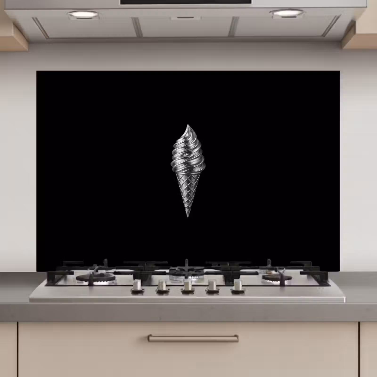 Spatscherm keuken - Softijs - Realistisch - Futuristisch — 1
