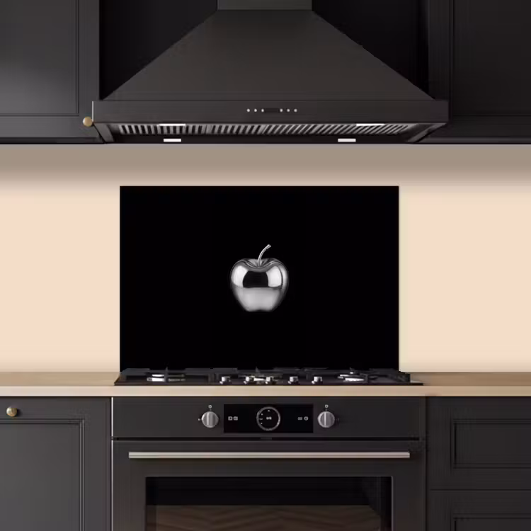 Spatscherm keuken - Appel - Metallic - Symmetrisch — 2