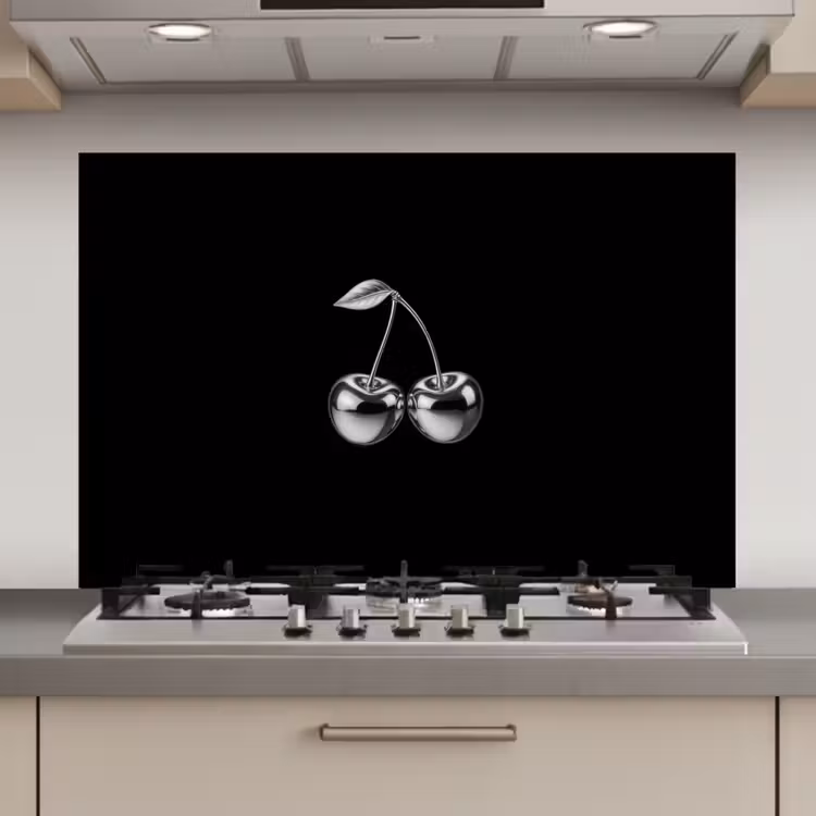 Spatscherm keuken - Kers - Luxueus - Metallic — 1