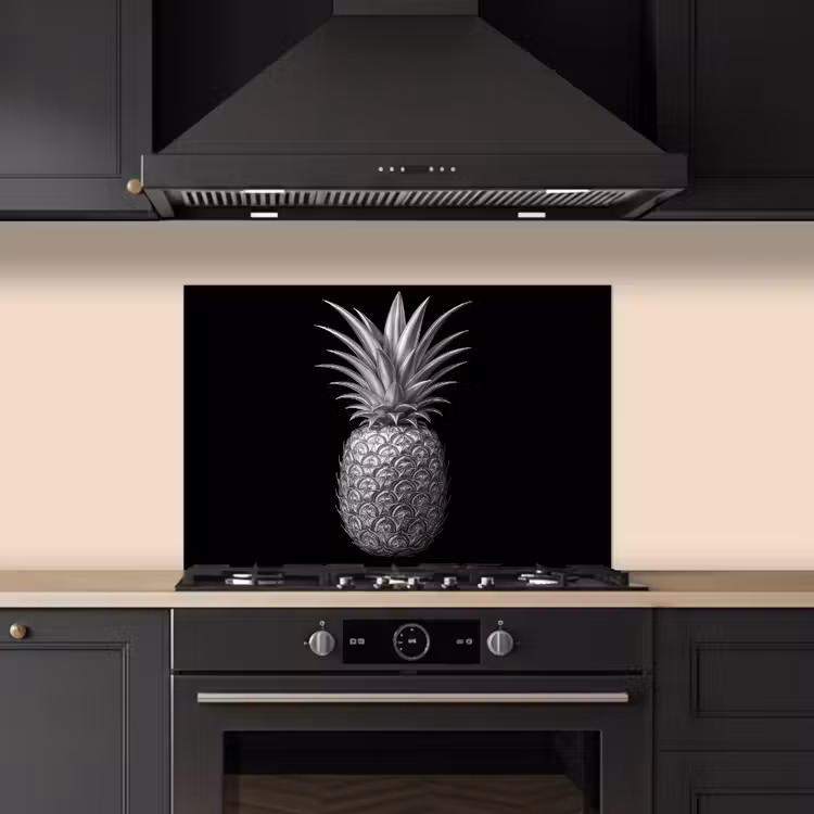 Spatscherm keuken - Ananas - Gedetailleerd - Bladeren — 2