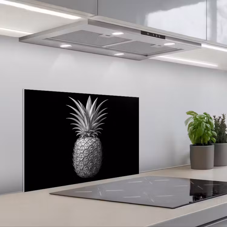 Spatscherm keuken - Ananas - Gedetailleerd - Bladeren — 5