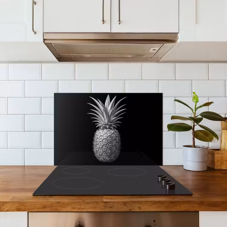 Spatscherm keuken - Ananas - Gedetailleerd - Bladeren — 6