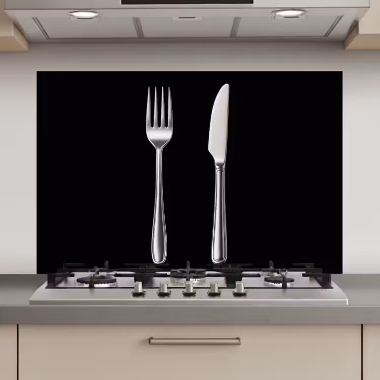 Spatscherm keuken - Bestek - Klassiek - Elegant — 1