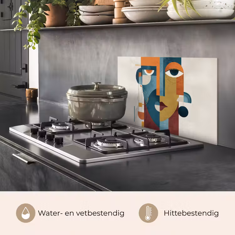 Spatscherm keuken - Geometrisch - Strakke vormen - Kleurrijk — 7