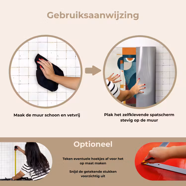 Spatscherm keuken - Geometrisch - Strakke vormen - Kleurrijk — 8