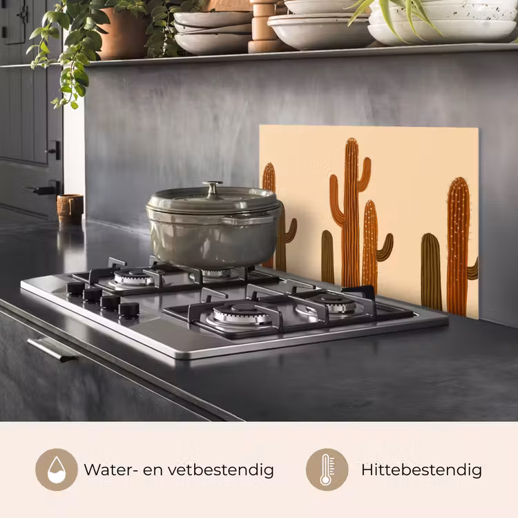 Spatscherm keuken - Cactus - Woestijn - Zand - Bruin — 7