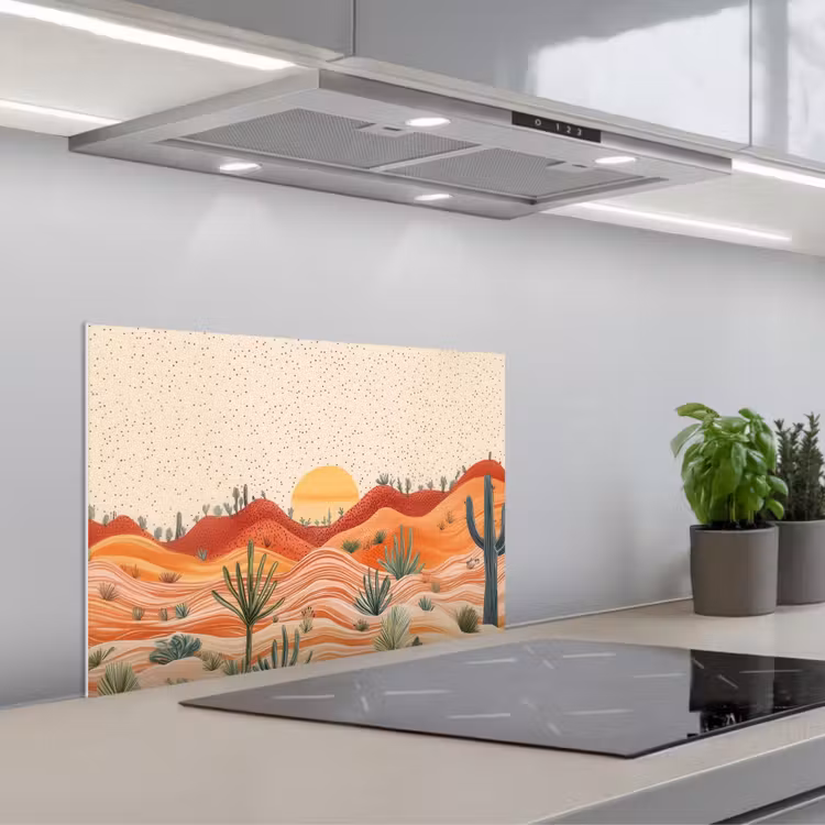 Spatscherm keuken - Landschap - Heuvels - Zonsondergang — 5