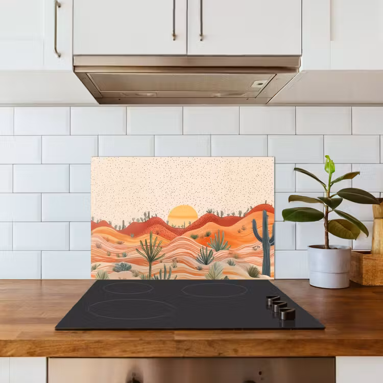 Spatscherm keuken - Landschap - Heuvels - Zonsondergang — 6