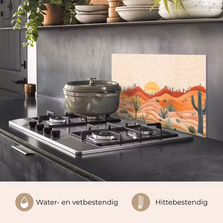 Spatscherm keuken - Landschap - Heuvels - Zonsondergang — 7