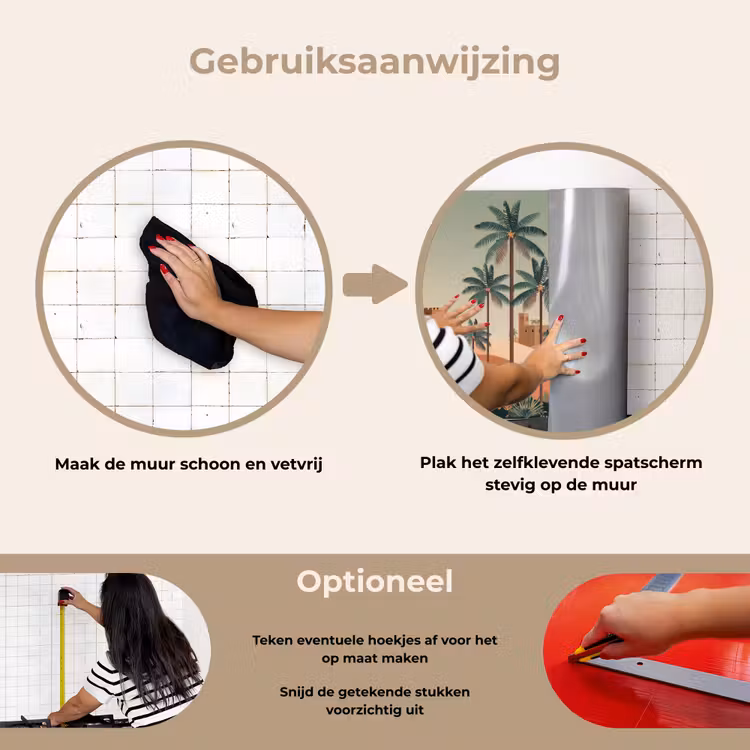 Spatscherm keuken - Nachtlandschap - Kamelen - Sterren - zandduinden — 8