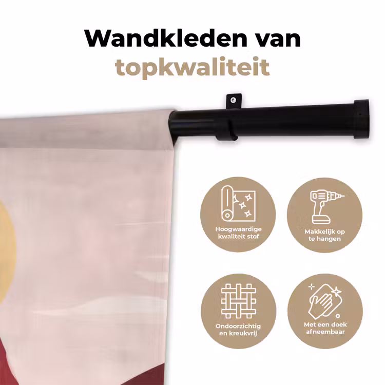 Wandkleed - Vrouw - Zon - Kleurrijk — 3