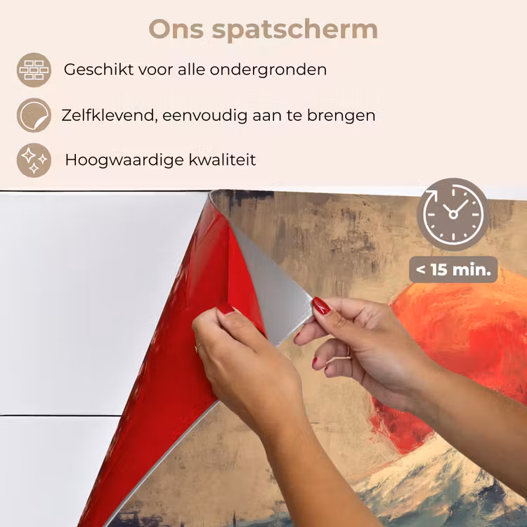 Spatscherm keuken - Bergtop - Sneeuw - Zon — 4