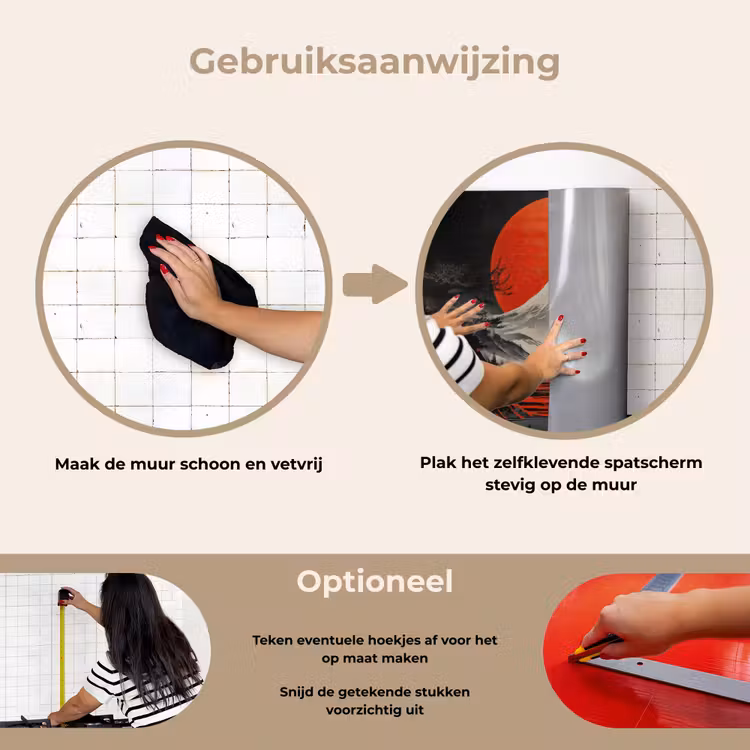 Spatscherm keuken - Krijger - Rode trappen - Zon - Berg — 8
