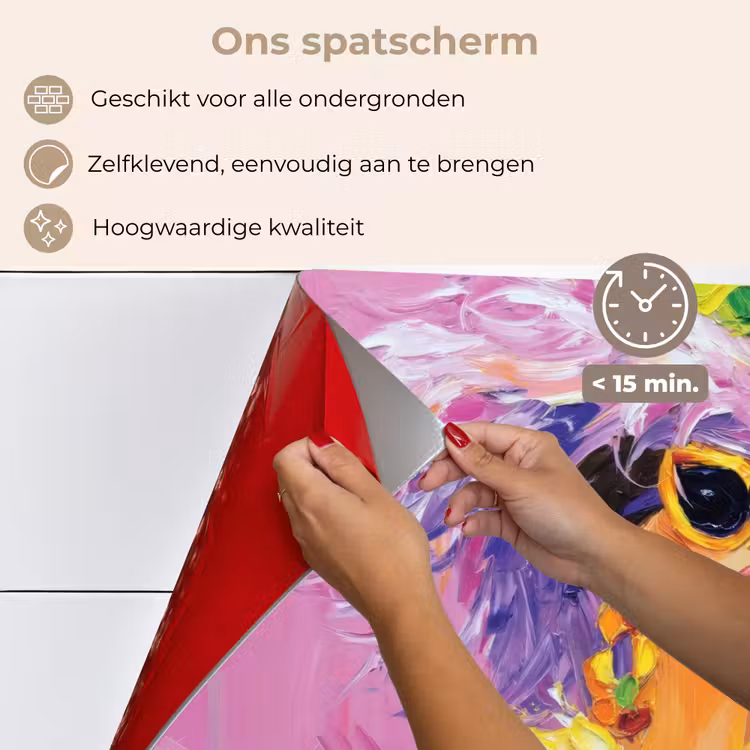 Spatscherm keuken - Zonnebril - Vrouw - Jas - Veren — 4