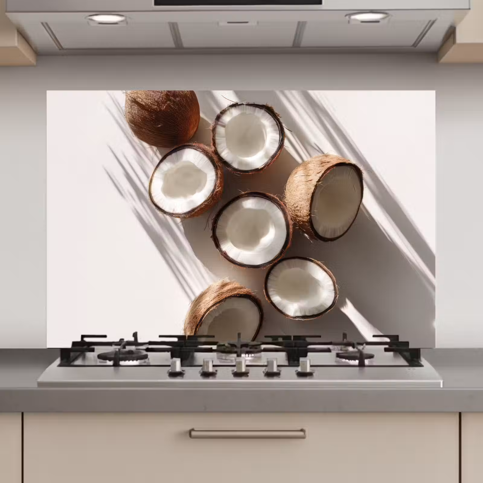 Spatscherm keuken - Kokosnoten - Bruin - Shaduw — 1