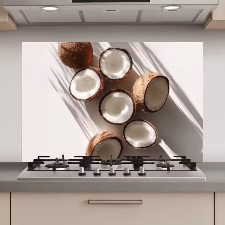 Spatscherm keuken - Kokosnoten - Bruin - Shaduw — 1