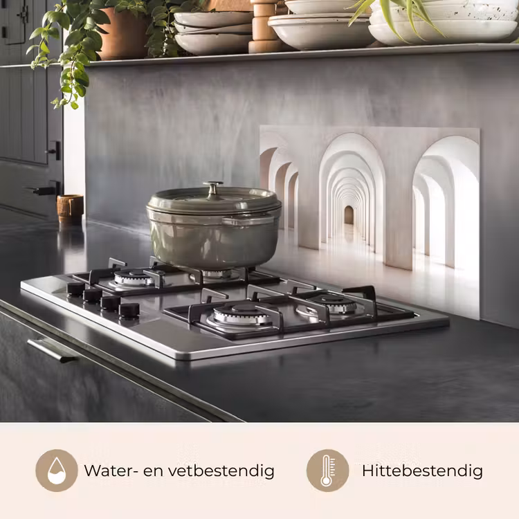Spatscherm keuken - Hal - Bogen - Symmetrisch - Modern — 7