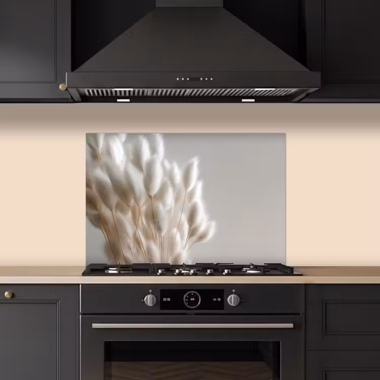 Spatscherm keuken - Pluimen - Beige - Minimalistisch — 2