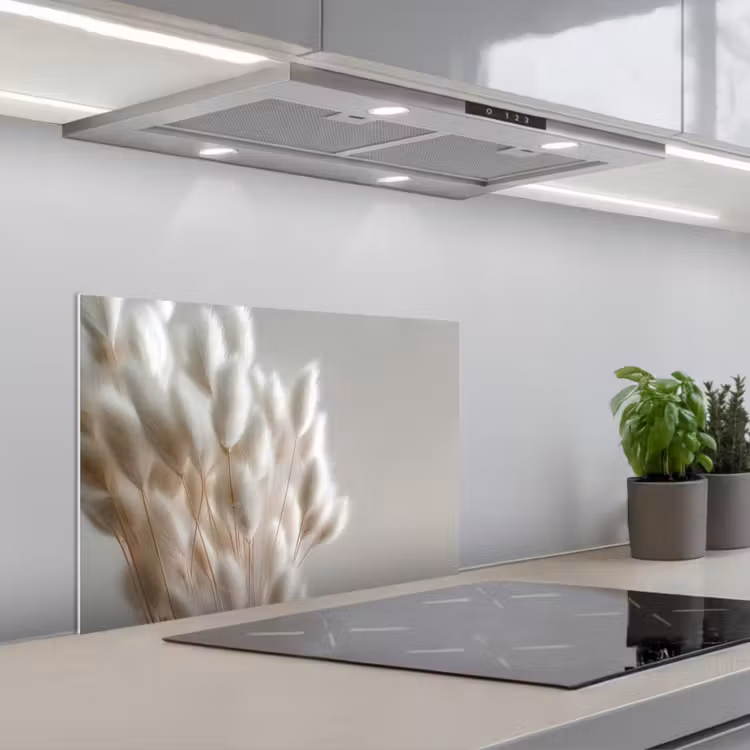 Spatscherm keuken - Pluimen - Beige - Minimalistisch — 5
