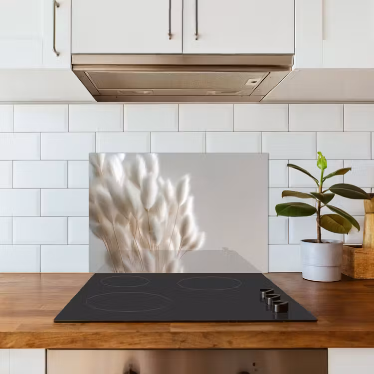 Spatscherm keuken - Pluimen - Beige - Minimalistisch — 6
