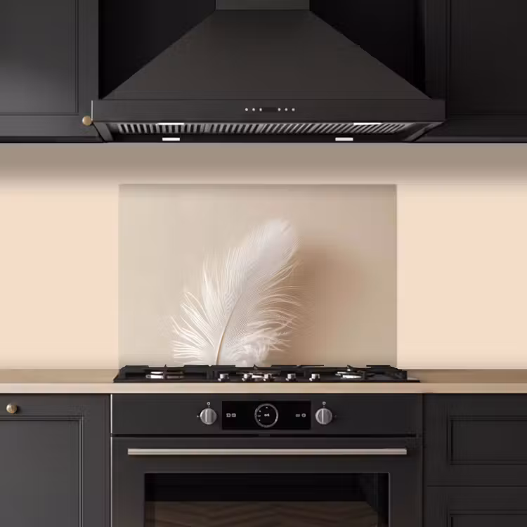 Spatscherm keuken - Veer - Minimalistisch - Roze — 2
