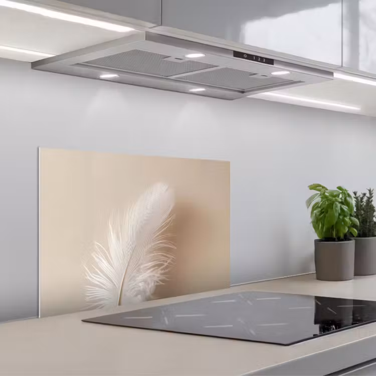 Spatscherm keuken - Veer - Minimalistisch - Roze — 5