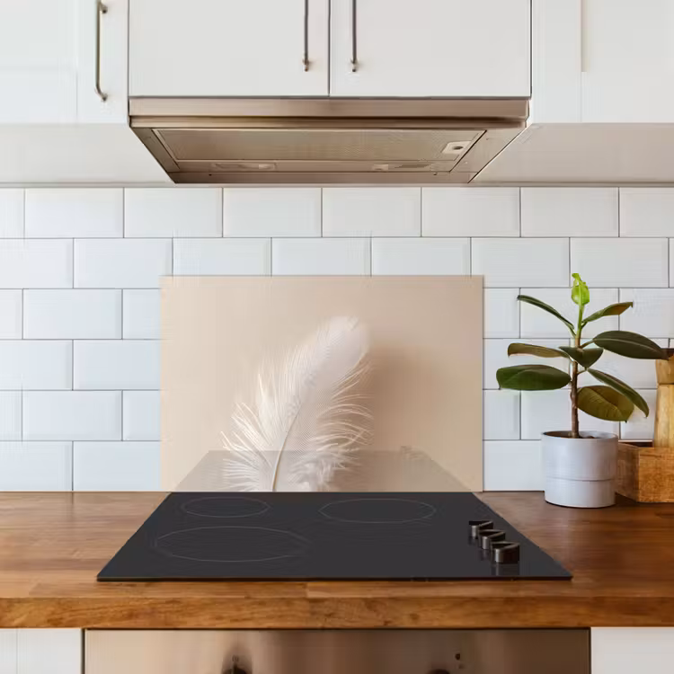 Spatscherm keuken - Veer - Minimalistisch - Roze — 6