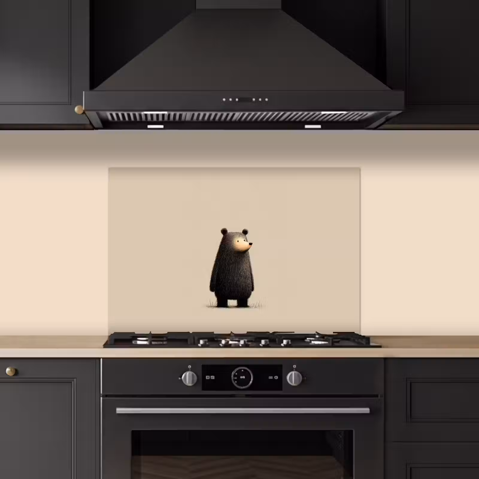 Spatscherm keuken - Beer - Donkerbruin - Minimalistisch — 1