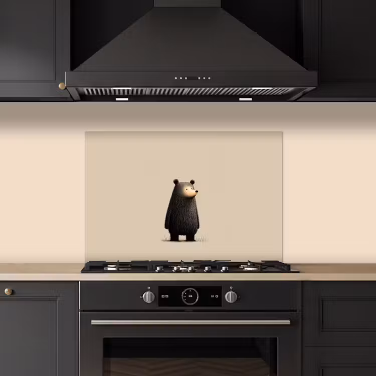 Spatscherm keuken - Beer - Donkerbruin - Minimalistisch — 1