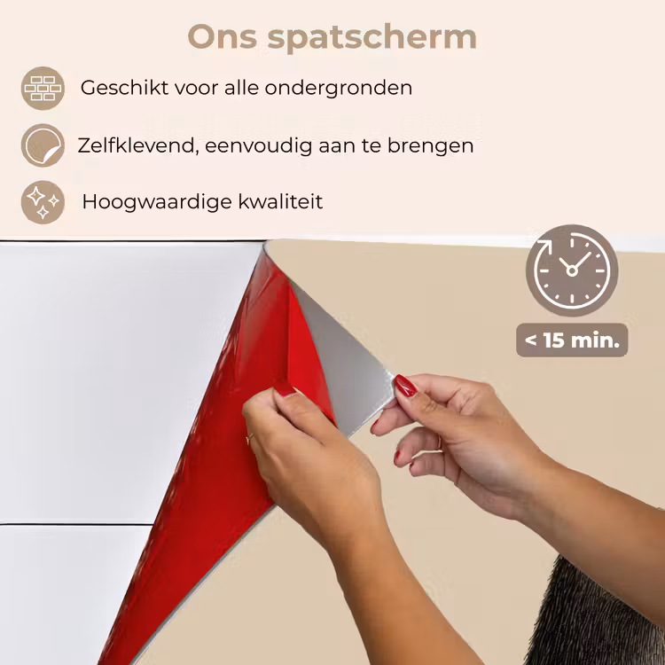 Spatscherm keuken - Beer - Donkerbruin - Minimalistisch — 3