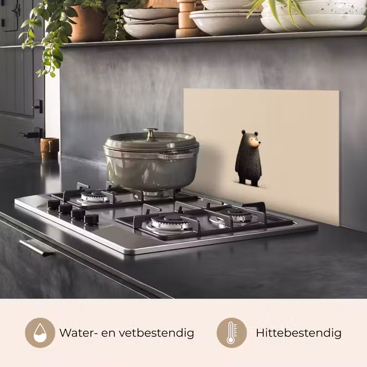 Spatscherm keuken - Beer - Donkerbruin - Minimalistisch — 6