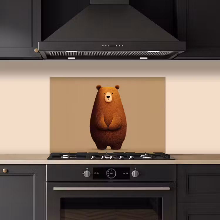 Spatscherm keuken - Beer - Minimalistisch - Bruin — 1