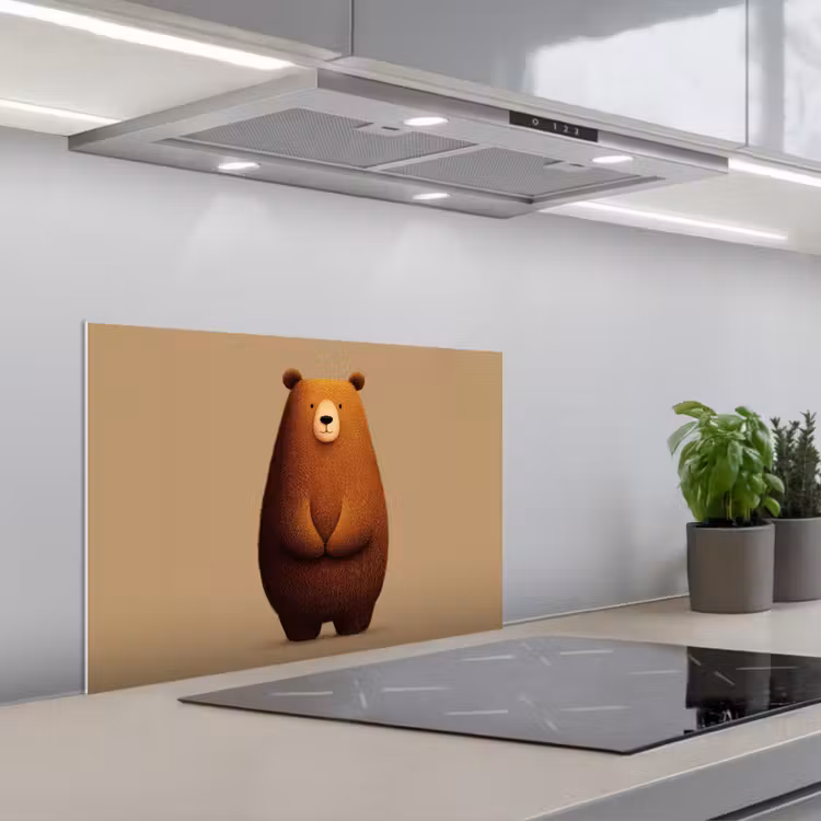 Spatscherm keuken - Beer - Minimalistisch - Bruin — 4
