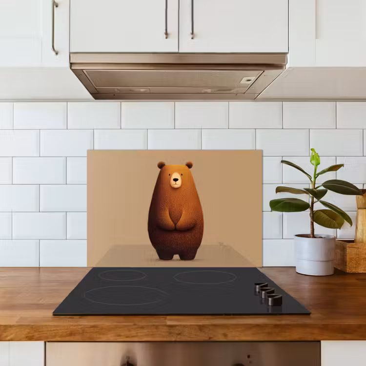 Spatscherm keuken - Beer - Minimalistisch - Bruin — 5