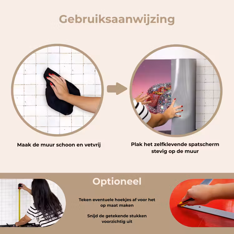Spatscherm keuken - Hotdog - Steentjes - Glitters - Paars — 8
