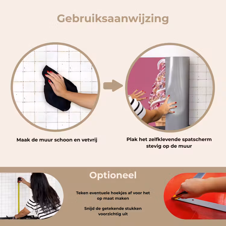 Spatscherm keuken - Softijs - Edelstenen - Roze - Hoorntje — 8