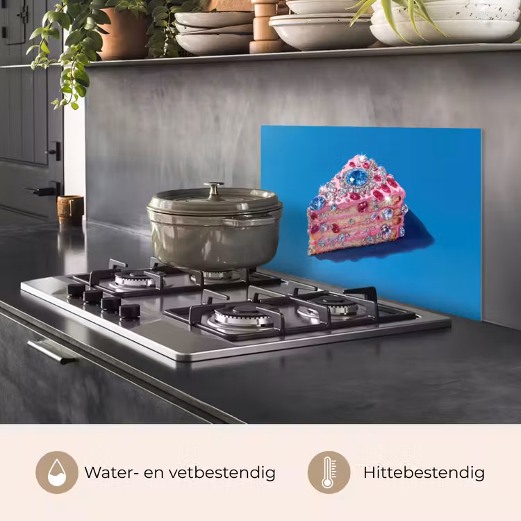Spatscherm keuken - Taart - Edelstenen - Glitters - Roze — 7