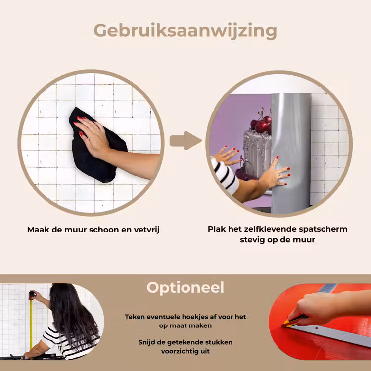 Spatscherm keuken - Taart - Kersen - Juwelen - Rood — 8