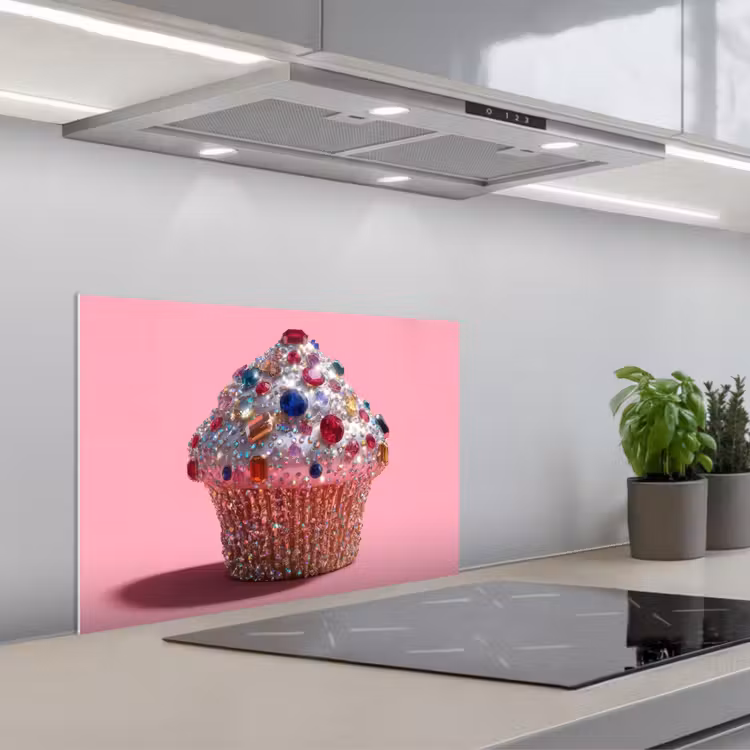 Spatscherm keuken - Cupcake - Kleurrijk - Edelstenen — 5