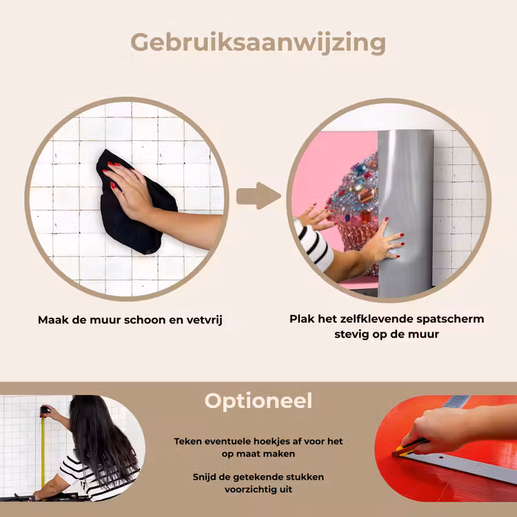 Spatscherm keuken - Cupcake - Kleurrijk - Edelstenen — 8