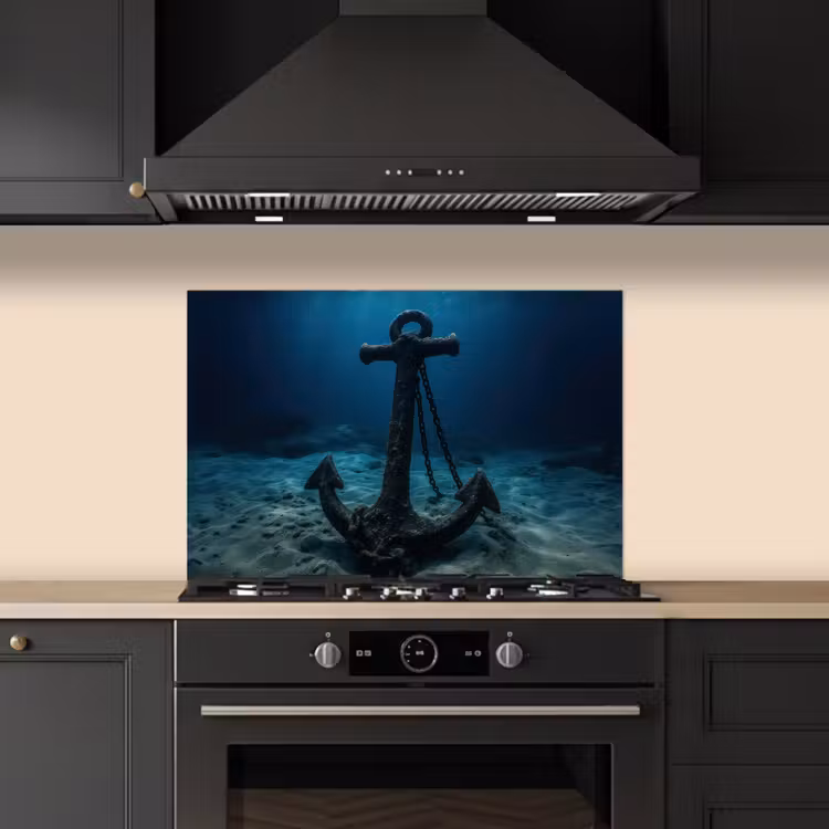 Spatscherm keuken - Anker - Ijzer - Zeebodem - Zand — 2