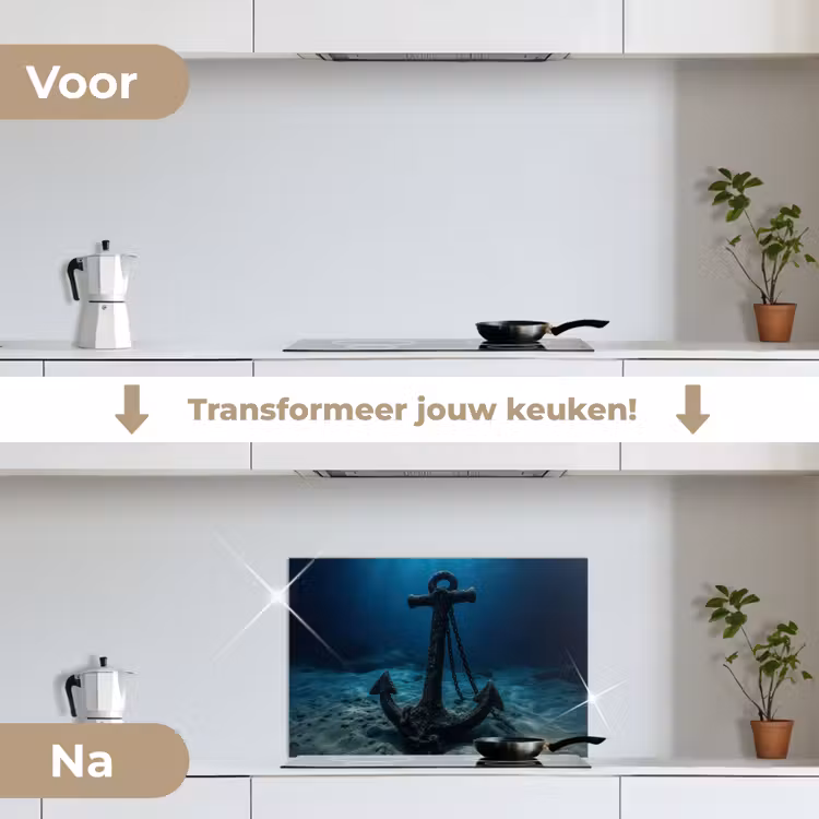 Spatscherm keuken - Anker - Ijzer - Zeebodem - Zand — 3