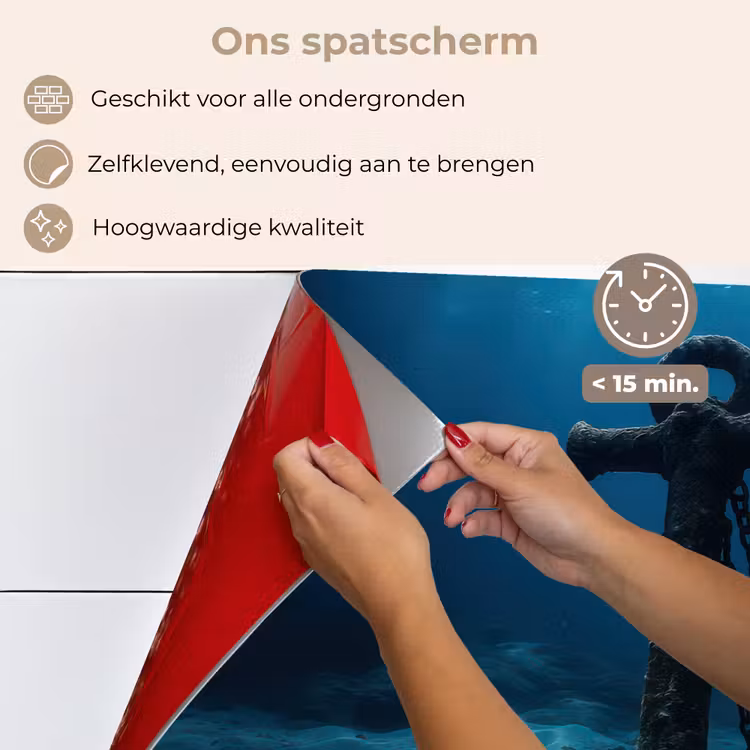 Spatscherm keuken - Anker - Ijzer - Zeebodem - Zand — 4