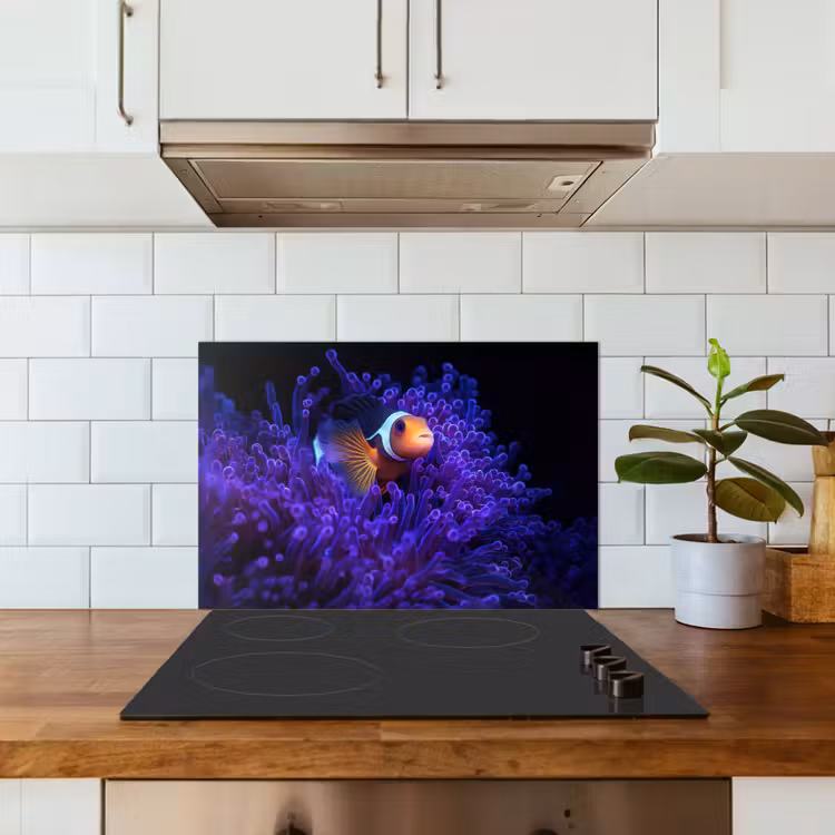 Spatscherm keuken - Koraal - Vis - Oranje - Zee — 6