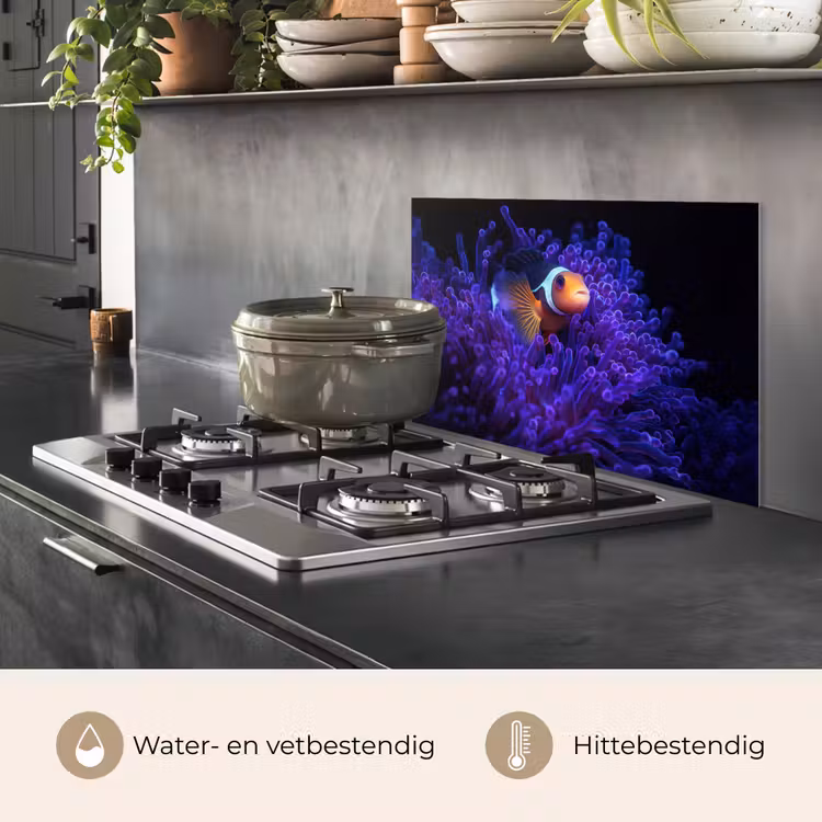 Spatscherm keuken - Koraal - Vis - Oranje - Zee — 7