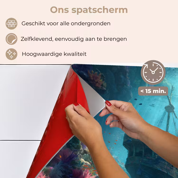 Spatscherm keuken - Schip - Hout - Koraalriffen - Zonlicht — 4