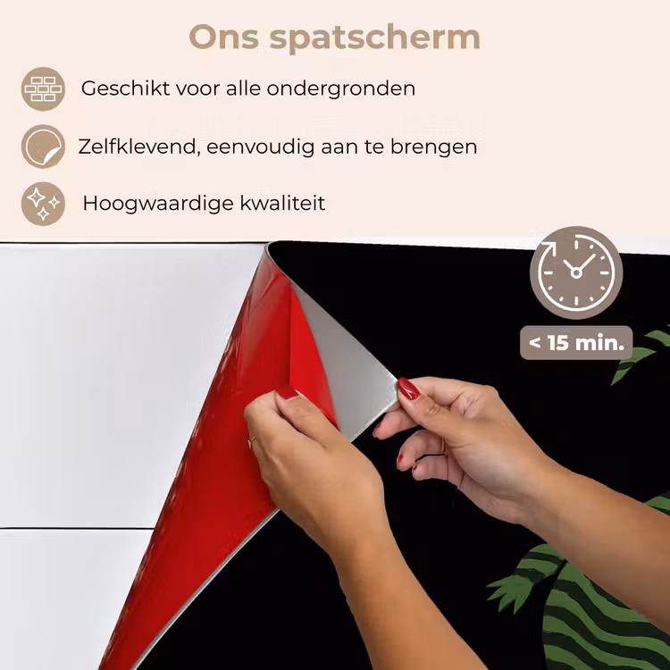 Spatscherm keuken - Krokodil - Groen - Tijgerachtig - Strepen — 4