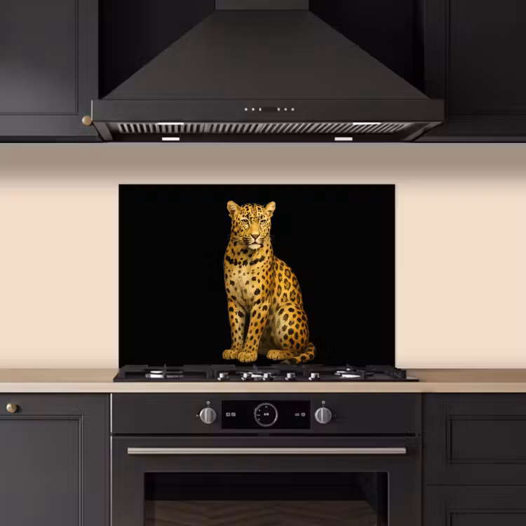 Spatscherm keuken - Panter - Realistisch - Bruin — 2
