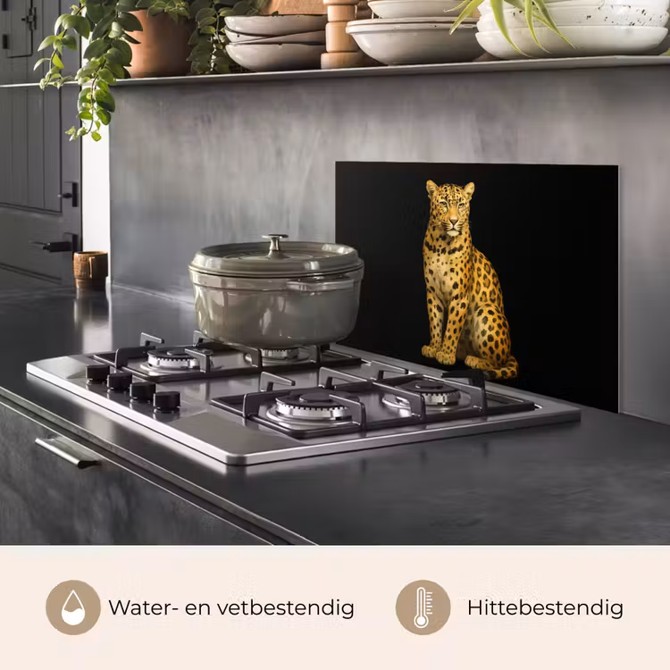 Spatscherm keuken - Panter - Realistisch - Bruin — 7