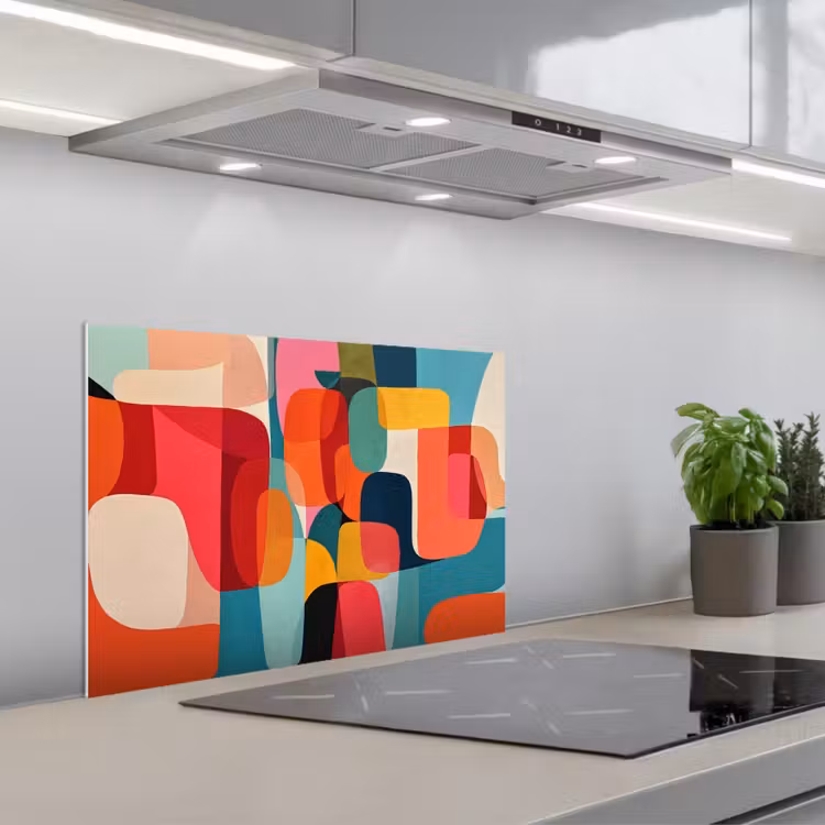 Spatscherm keuken - Vormen - Kleurrijk - Abstract - Vlakken — 5